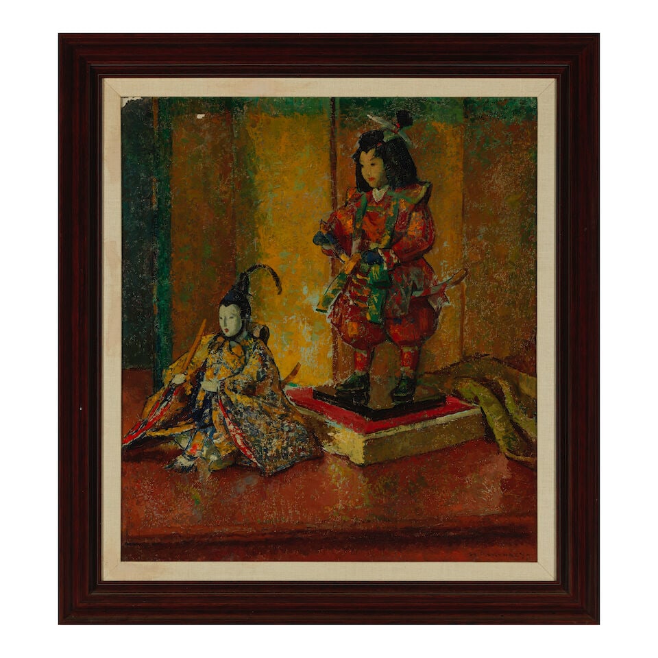 MISCHA ASKENAZY (1888-1961) Still Life with Samurai Doll 29 1/4 x 26 in. - 2
