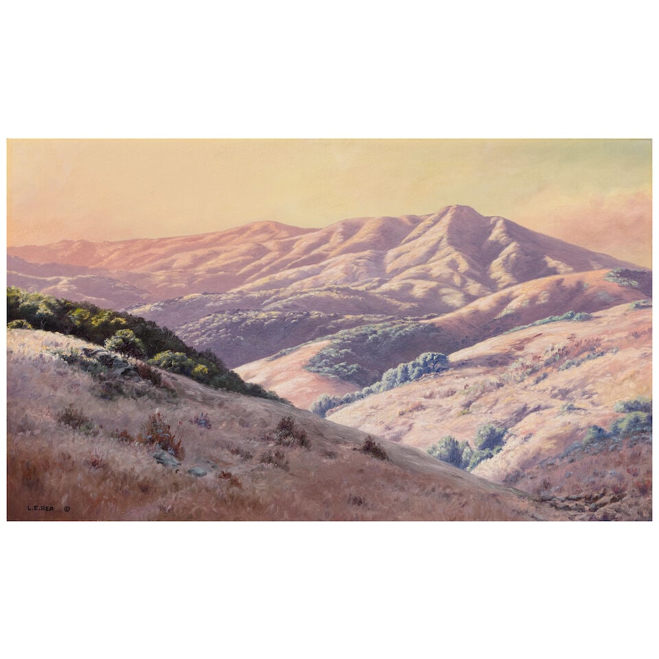 LOUIS EDWARD REA (1868-1927) Mt. Tamalpais, from near Mill Valley, Marin Co. Calif. 18 x 30 in. ... (1 of 3)