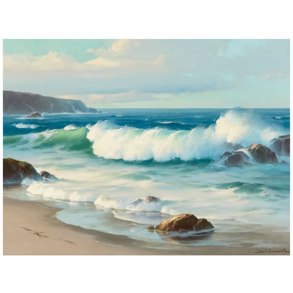 EARL I. DANIELS (1920-1999) Crown Pt. and El Morro, Laguna Beach (a group of two) first 16 x 20... - 2