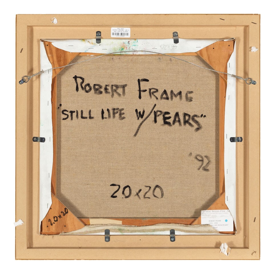 ROBERT AARON FRAME (1924-1999) Still Life with Pears 20 x 20 in. (Painted in 1992.) - 2
