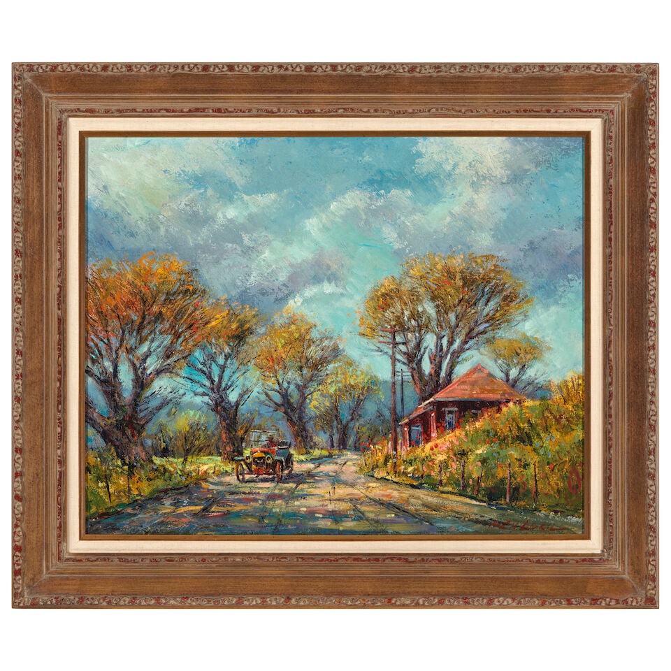 BEN ABRIL (1923-1995) Elizabeth Lake - Stage Road 24 x 30 in. (Painted circa 1968.) - 3