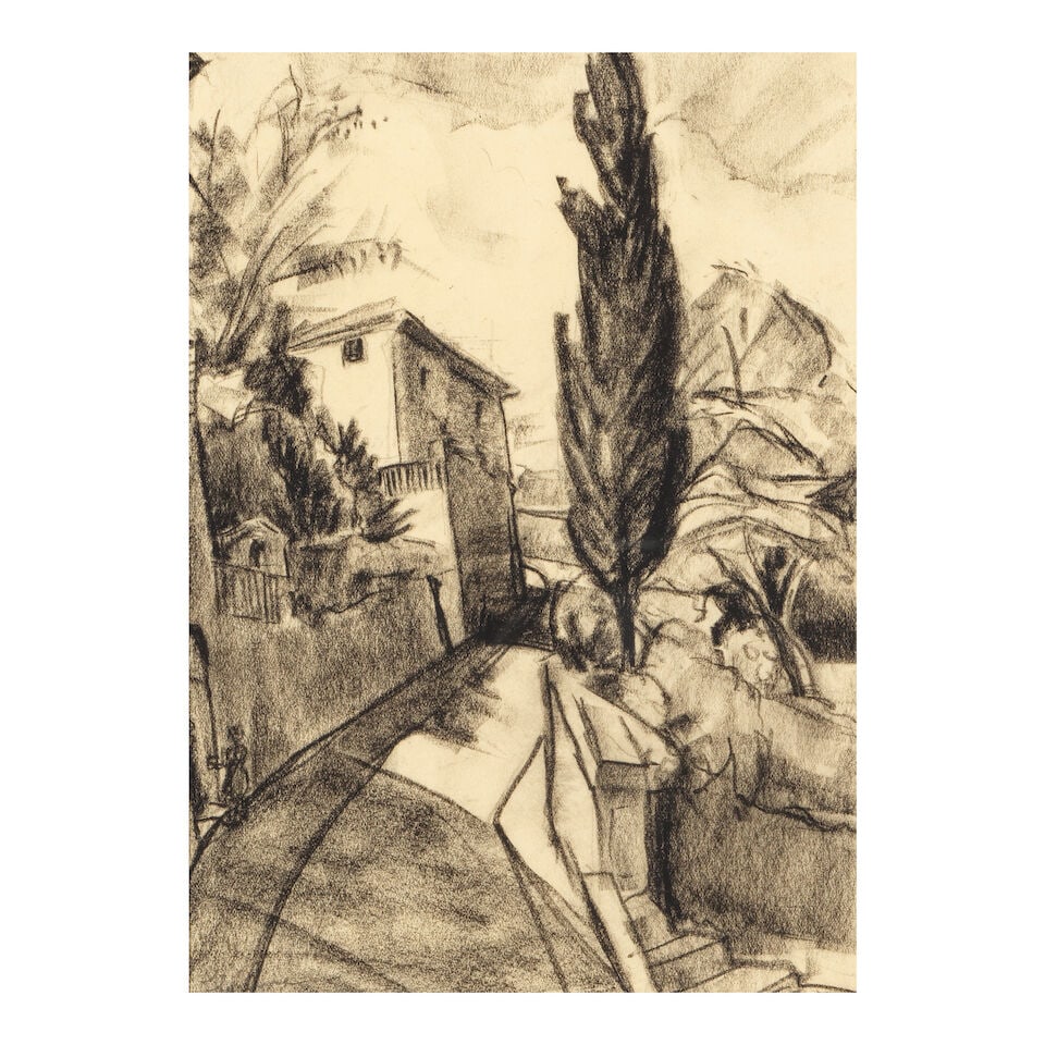 LUCY VALENTINE PIERCE (1887-1974) Florence, Monastery at Certosa, A Street in Florence, Up the C... - 2
