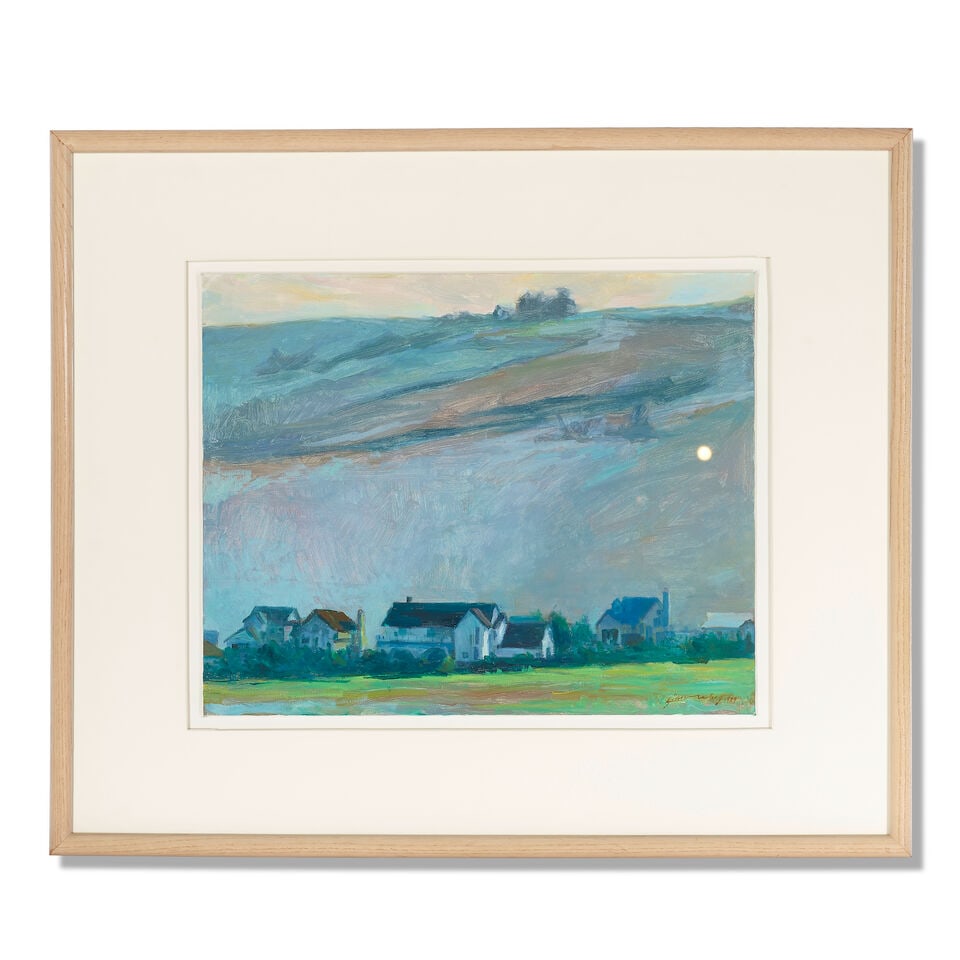 JIAN WANG (BORN 1958) First Morning Light in the Valley sight 16 x 20 in. (Painted in 1989.) - 4