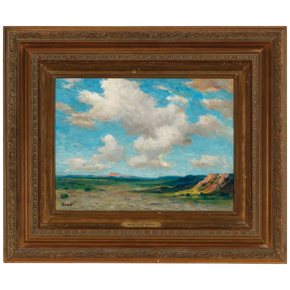 ALBERT GROLL (1866-1952) Flying Clouds, Arizona 11 3/4 X 16 in. - 3