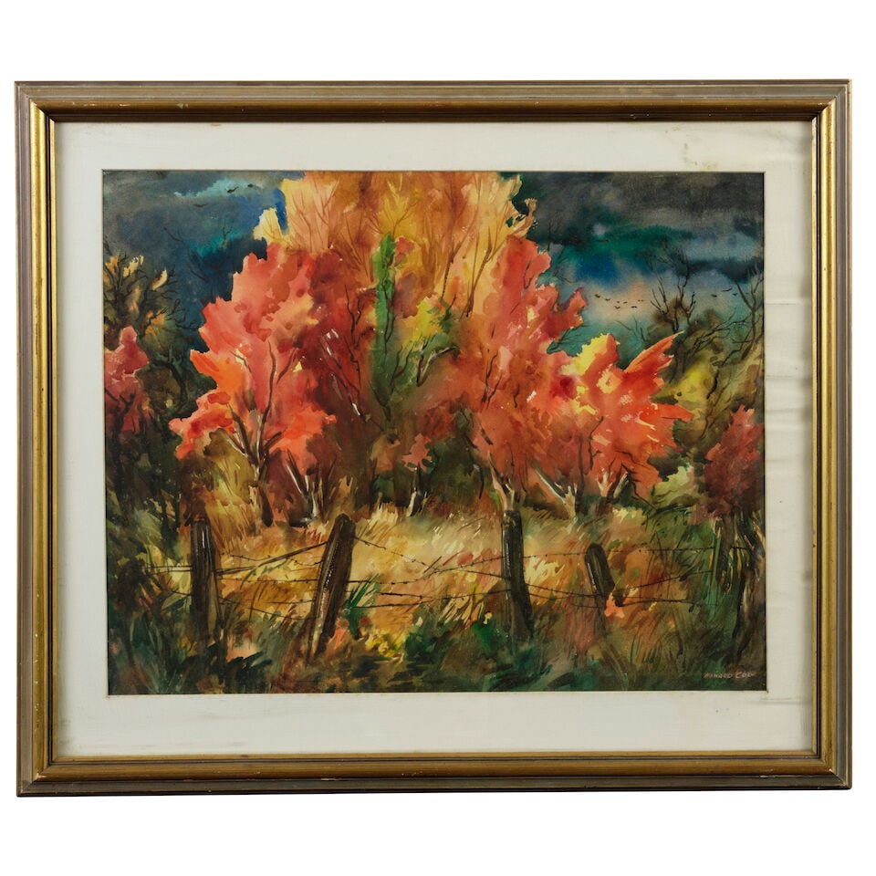 HOWARD NORTON COOK (1901-1980) Apple Orchard sheet 19 3/4 x 26 1/4 in. - 3