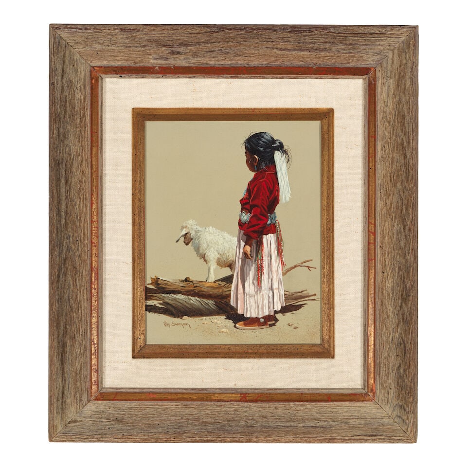 RAY SWANSON (1937-2004) A Couple Kids 10 x 8 in. - 2