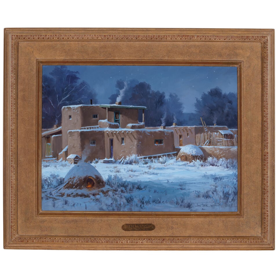 JONI FALK (BORN 1933) Taos Twilight 18 x 24 in. (Painted in 2002.) - 3