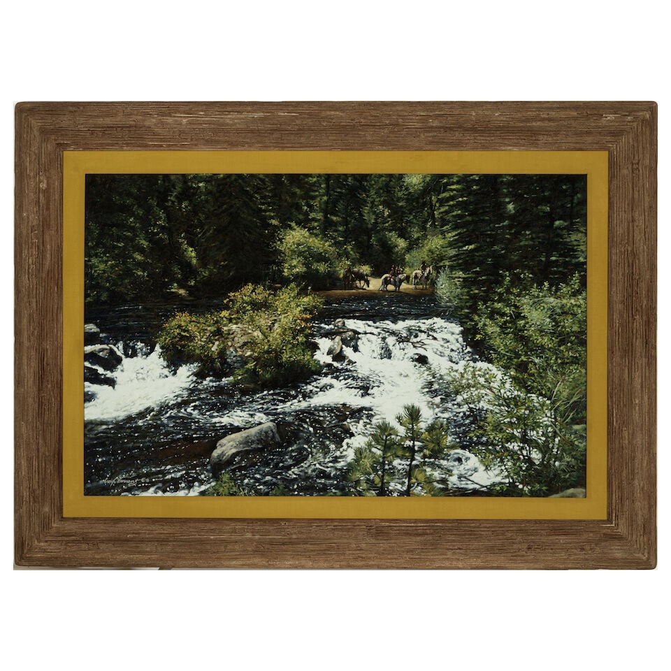 CRAIG TENNANT (BORN 1946) Dark River Shadows 26 x 40 in. (Painted in 1996.) - 2