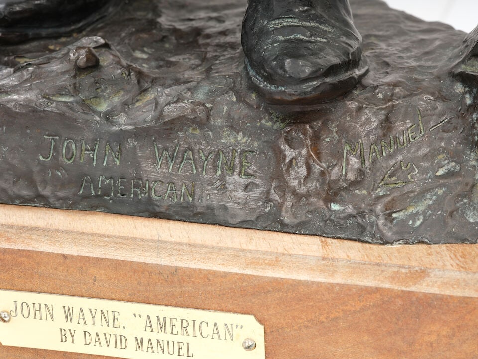 DAVID MANUEL (1940) John Wayne 'American' 27 3/4 in. high, on a 2 1/4 in. high wood base - 4