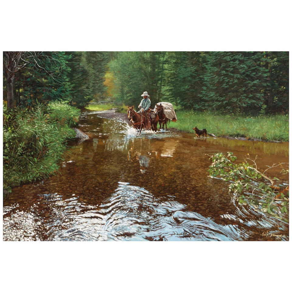 CRAIG TENNANT (BORN 1946) Middle of Nowhere 20 x 30 in.: CRAIG TENNANT (BORN 1946) Middle of Nowhere signed and inscribed with the artist's fish device 'Craig Tennant ©' (lower right) oil on linen 20 x 30 in. Footnotes: Provenance The artist. Property 