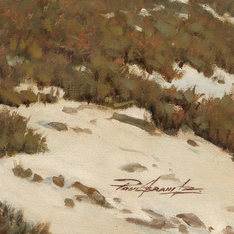 PAUL ABRAM JR. (1933-2005) The Bear Attack 18 x 24 in. - 3