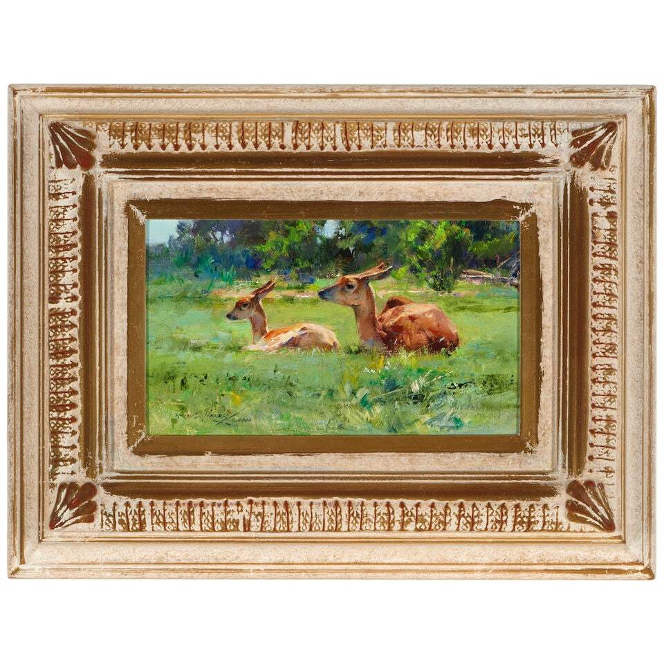 CYRUS AFSARY (BORN 1941) Mountain Landscape and Momma and Young One (a group of two) first 8 x 1... - 4