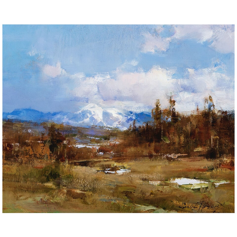CYRUS AFSARY (BORN 1941) Mountain Landscape and Momma and Young One (a group of two) first 8 x 1... - 5