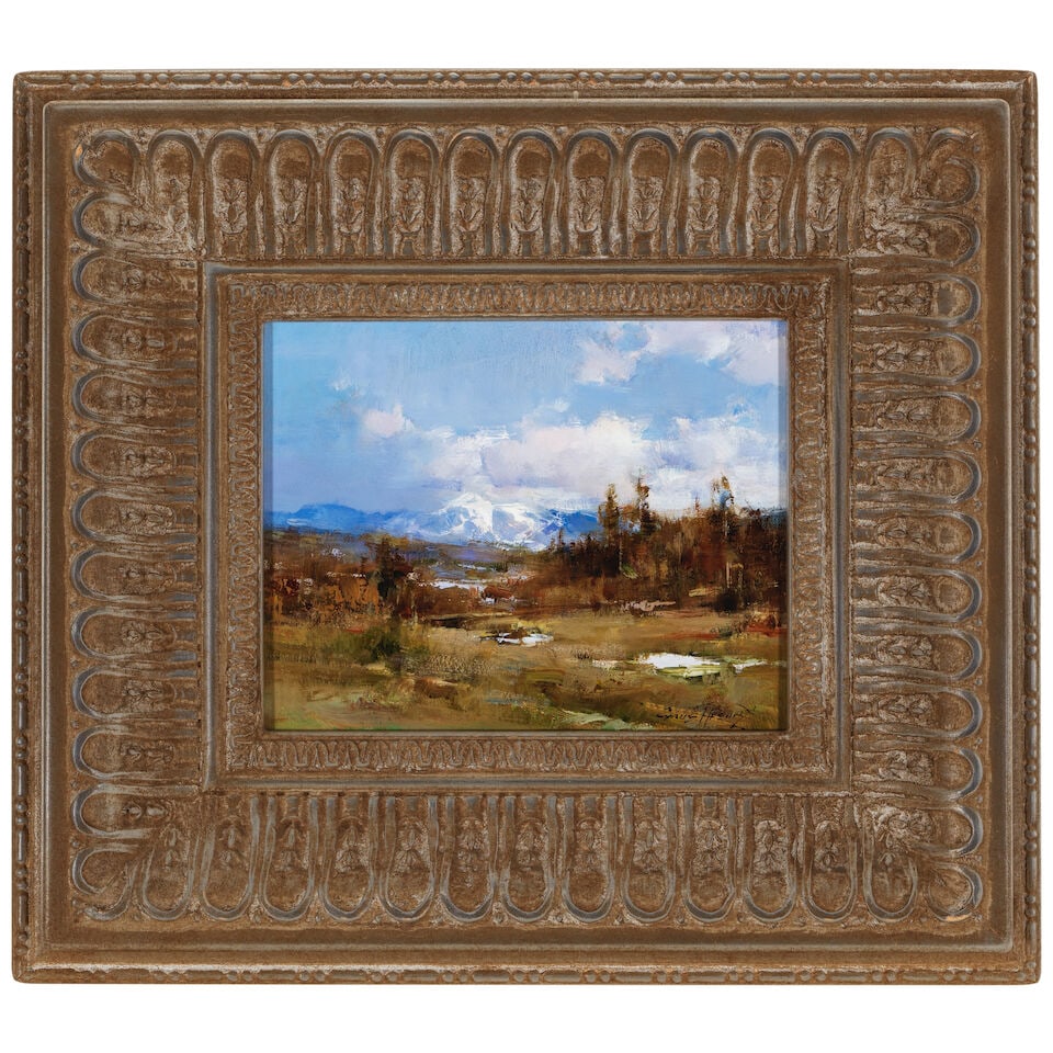 CYRUS AFSARY (BORN 1941) Mountain Landscape and Momma and Young One (a group of two) first 8 x 1... - 6