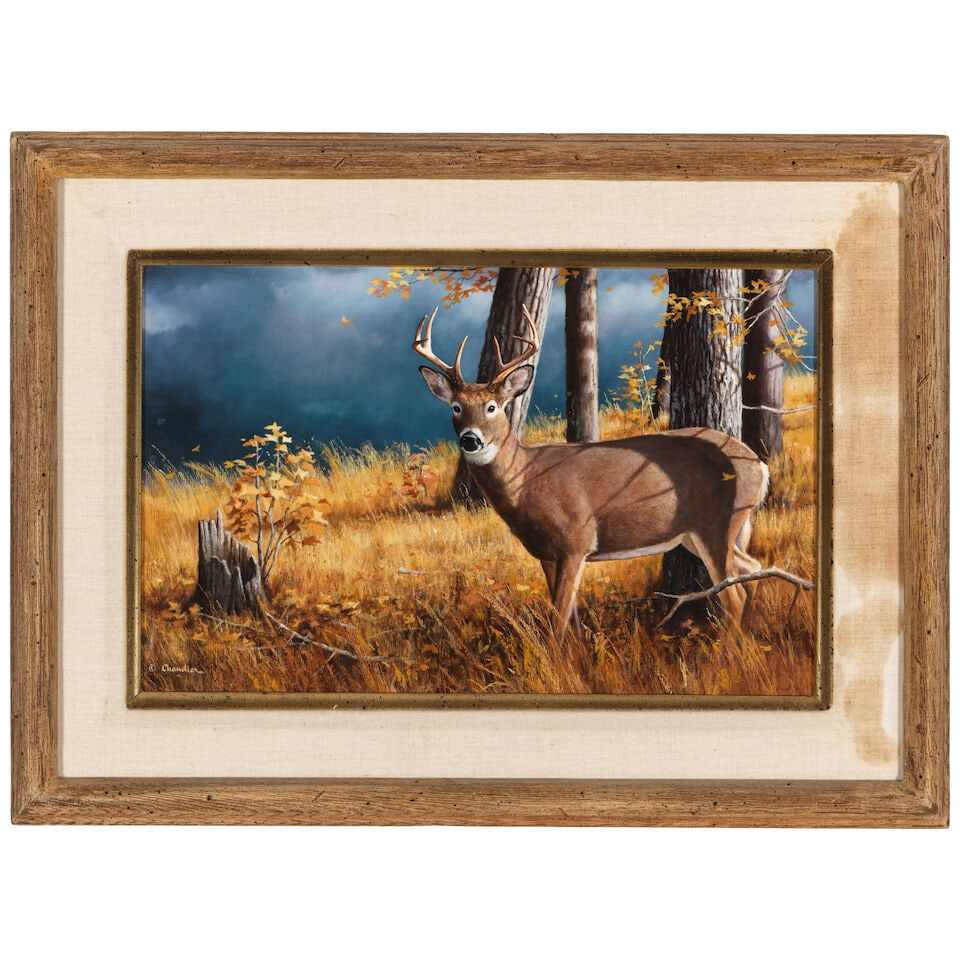 LARRY CHANDLER (1951-2007) Deer in the Woods 14 x 22 in. - 3