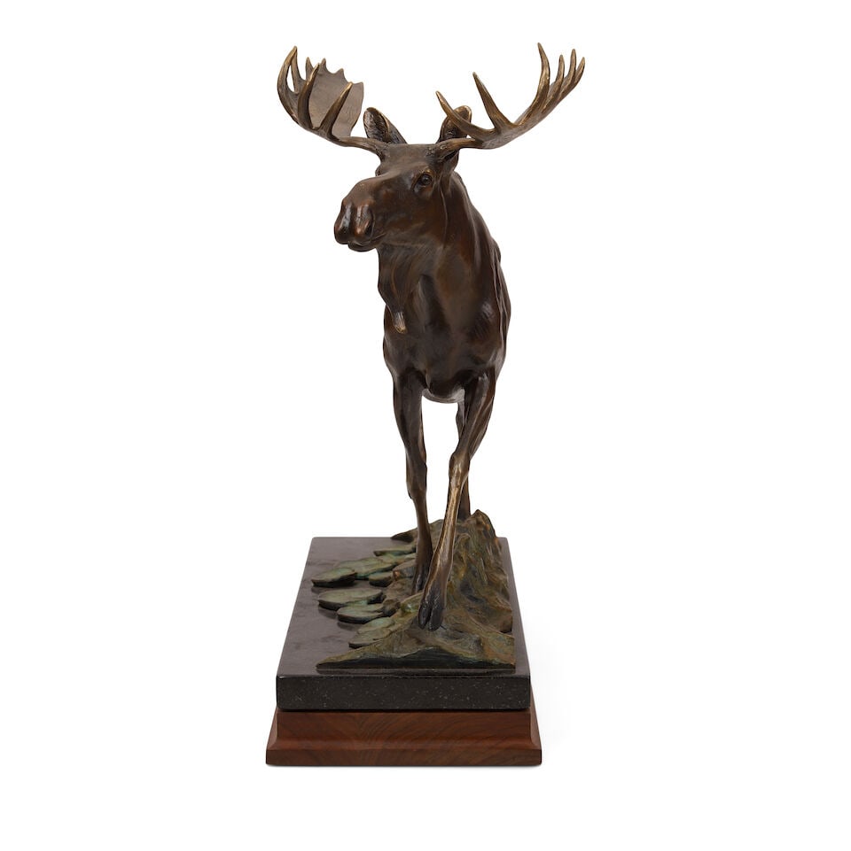 JIM GILMORE (born 1950) Water's Edge 14 1/2 in. high; on a 2 in. high marble and wood base - 2