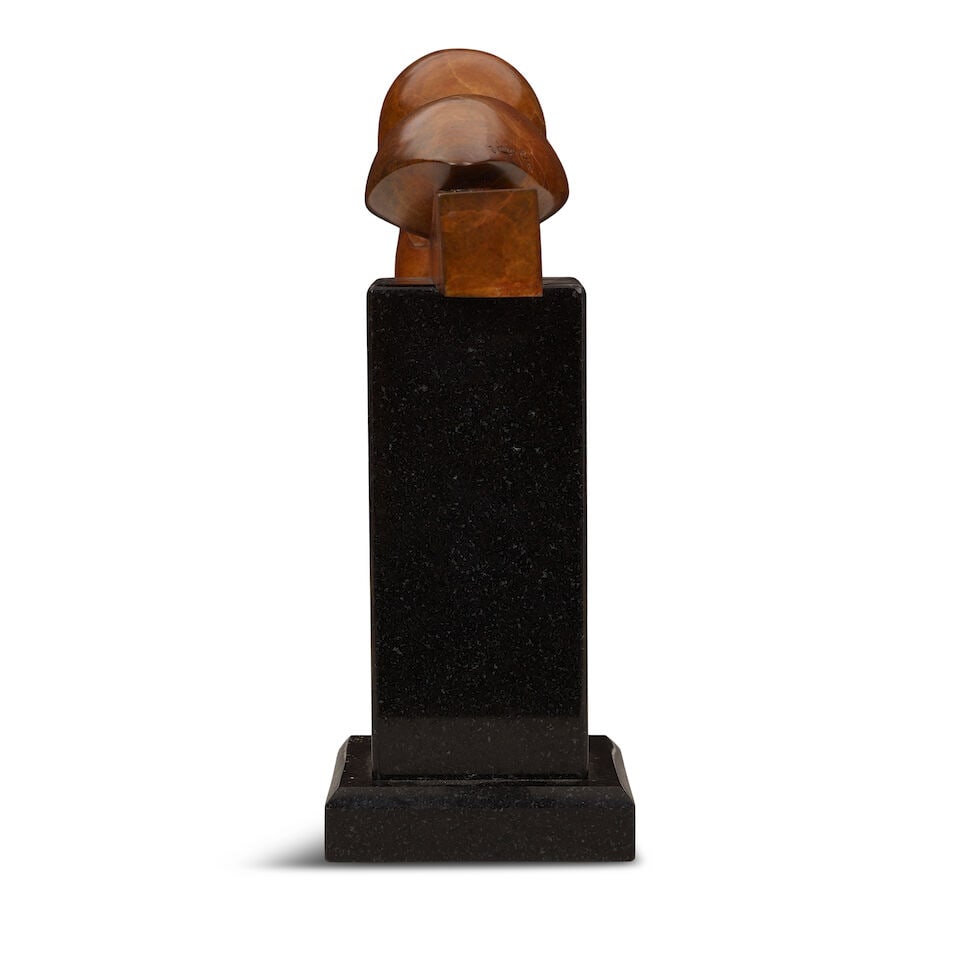 TIM CHERRY (BORN 1965) Nuts 9 3/4 in. high, on a 9 1/4 in. high marble base, 13 in. high overall - 2