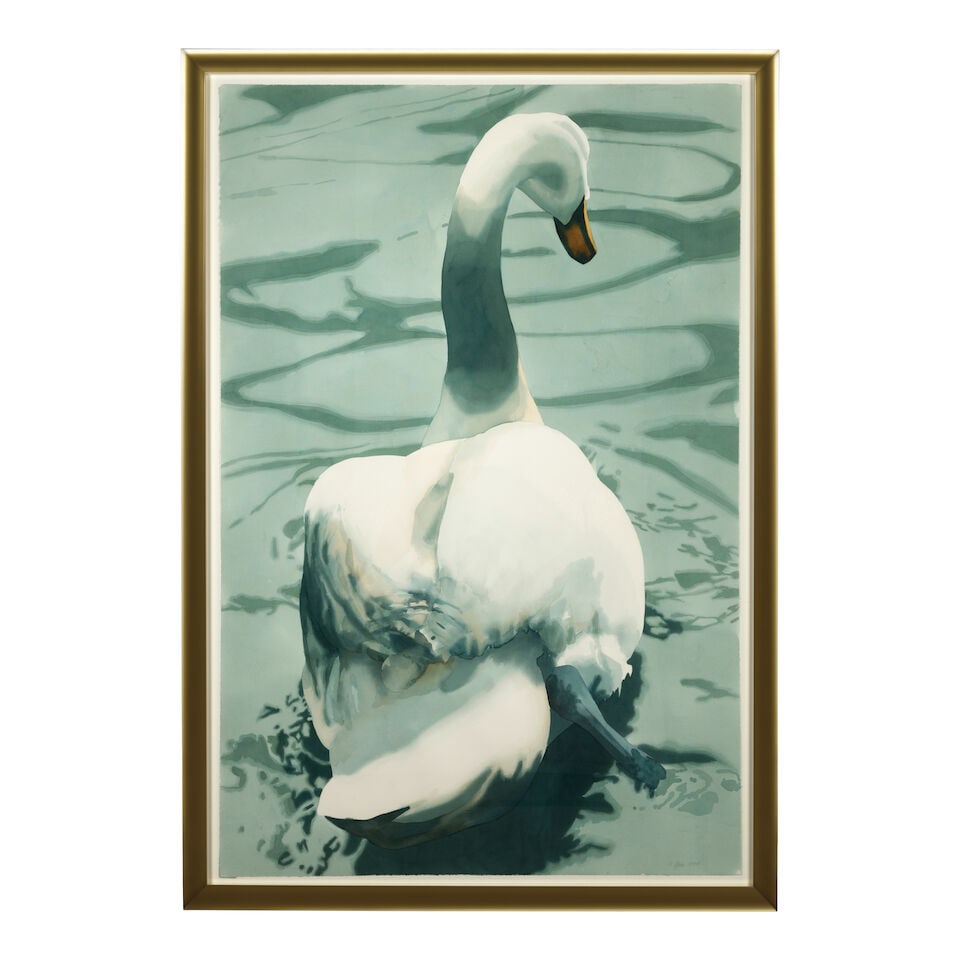 WILLIAM G. GARBE (1948-1989) Untitled (Swan V) sight 59 1/2 x 39 in. (Executed in 1984.) - 3