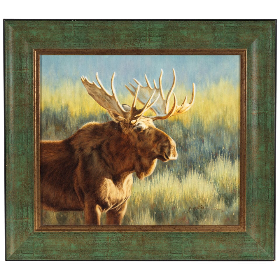 KRYSTII MELAINE (BORN 1963) Warming Up, Moose 12 x 14 in. (Painted in October 2003-January 2004.) - 3
