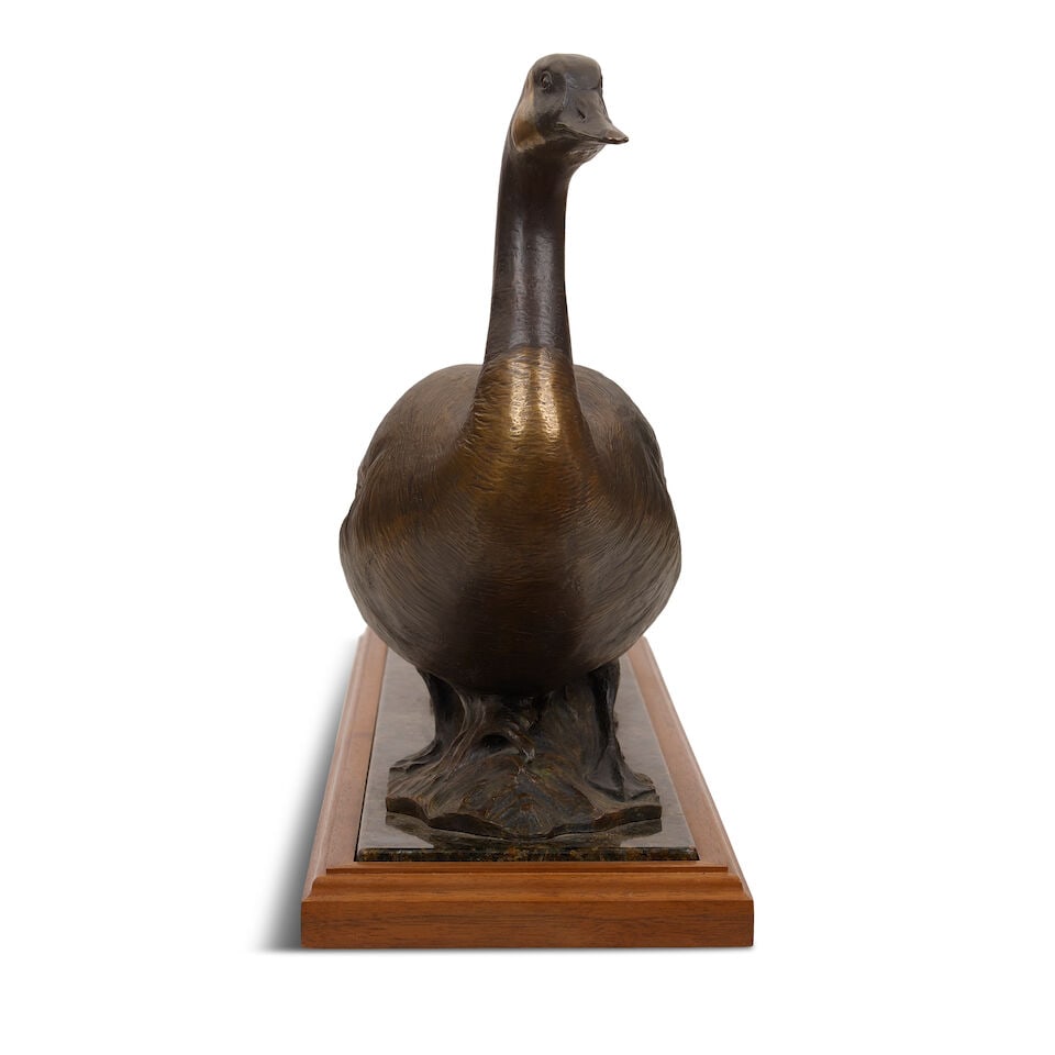 JIM GILMORE (born 1950) Wild Goose Chase 11 3/4 in. high, on a 1 1/4 in. wood base - 4