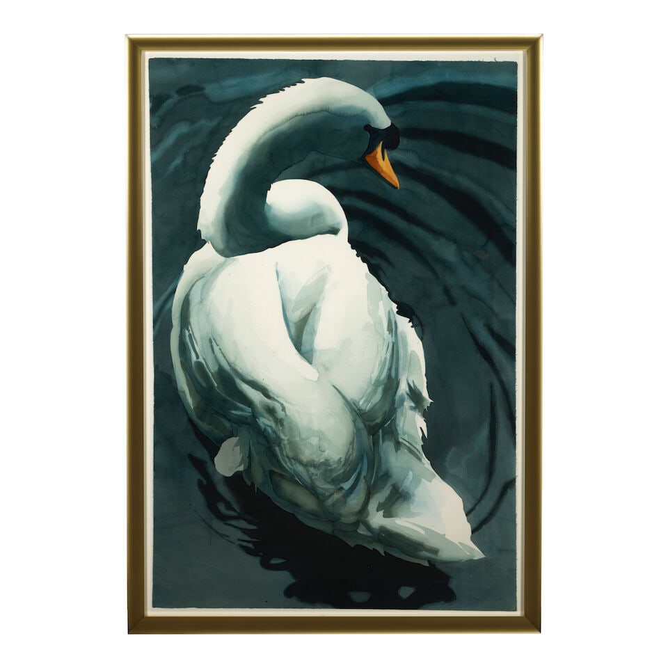 WILLIAM G. GARBE (1948-1989) Untitled (Swan III) sight 59 1/2 x 39 1/2 in. (Executed in 1984.) - 3