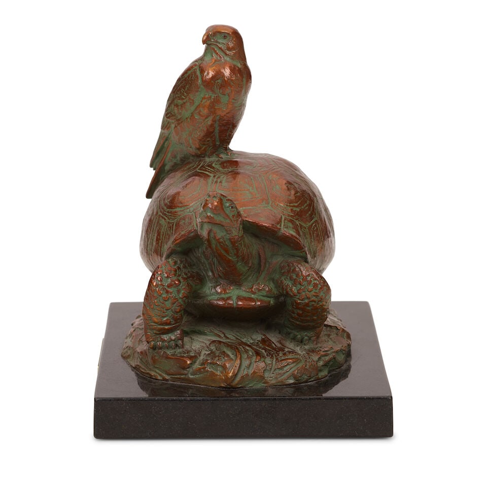 KENT ULLBERG (BORN 1945) Galapagos 6 1/2 in. high, on a 1 in. high marble base - 2