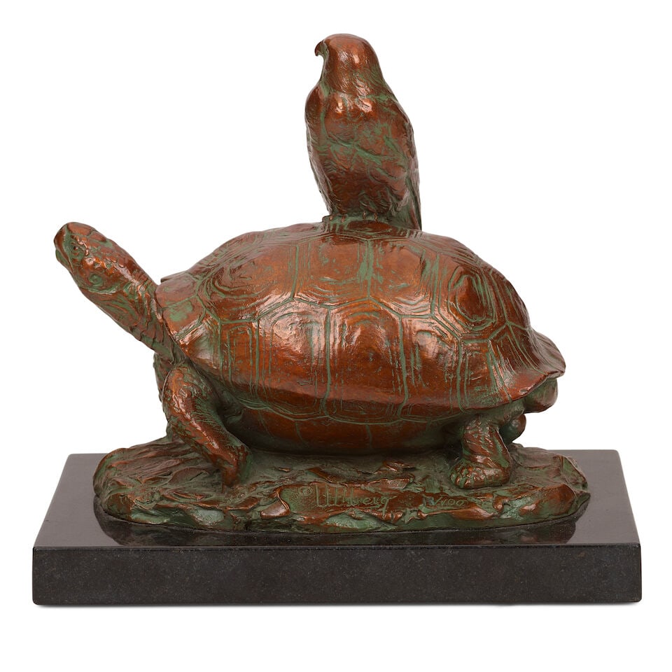 KENT ULLBERG (BORN 1945) Galapagos 6 1/2 in. high, on a 1 in. high marble base - 3