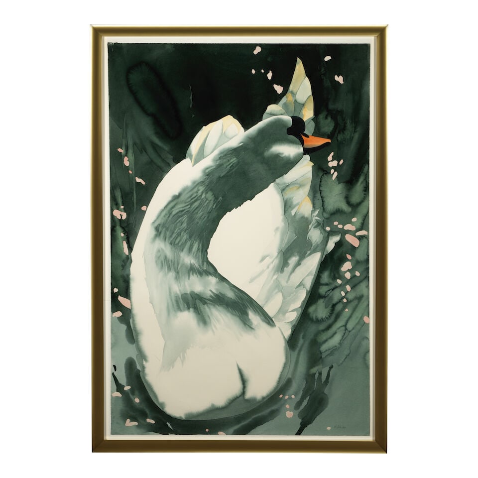 WILLIAM G. GARBE (1948-1989) Untitled (Swan IV) sight 59 1/2 x 39 1/4 in. (Executed in 1982.) - 3