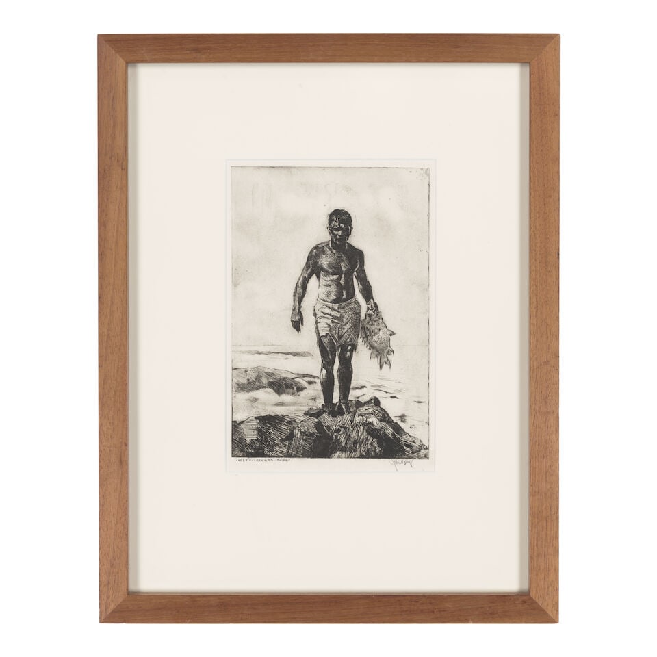 John Melville Kelly (1879-1962); Reef Fisherman, Hawaii; - 2