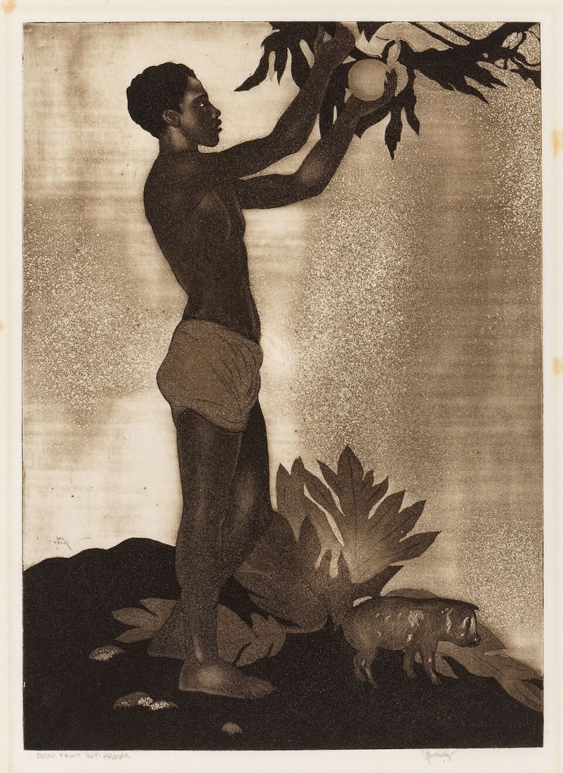 John Melville Kelly (1879-1962); Mokihana. Hawaii; Bread Fruit Boy, Hawaii; - 4
