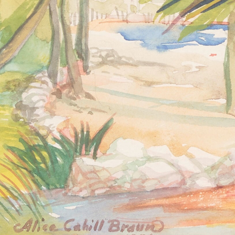 Alice Cahill Braun (1901-1987) Windy Beach sight 13 x 18 in. - 2