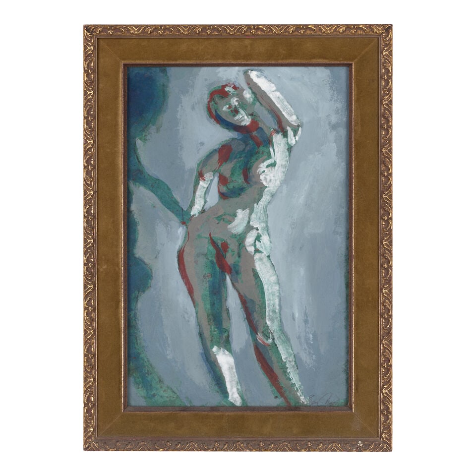 Ben (Robert Benjamin) Norris (1910-2006) Female Nude sight 13 x 8 1/2 in. - 2