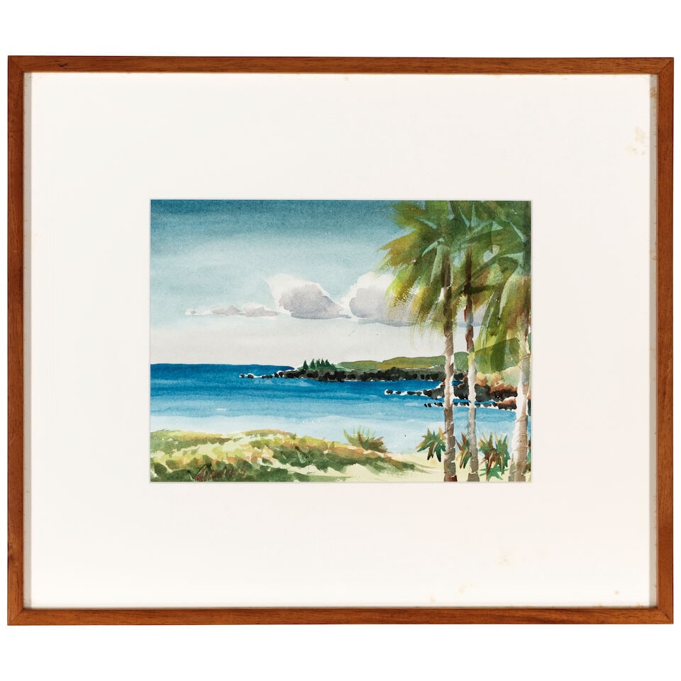 American School (20th Century) Beach Landscapes (a group of two) each sight 8 1/2 x 11 1/2 in. - 4