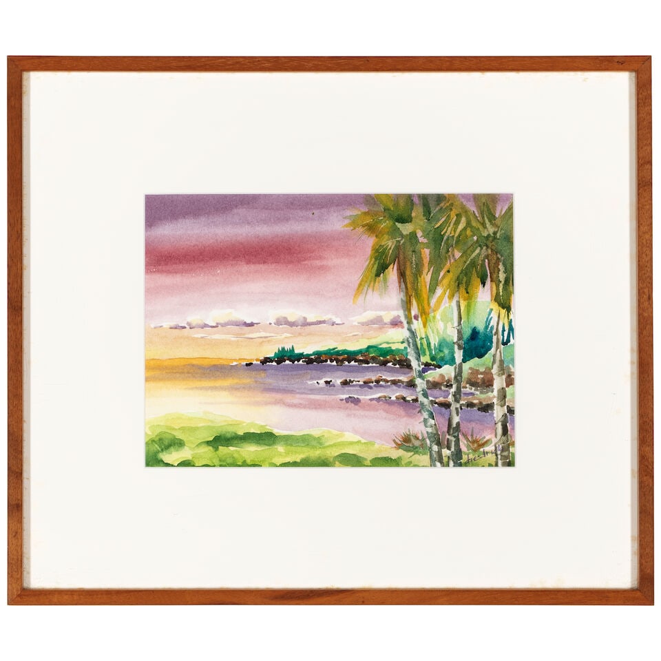 American School (20th Century) Beach Landscapes (a group of two) each sight 8 1/2 x 11 1/2 in. - 6