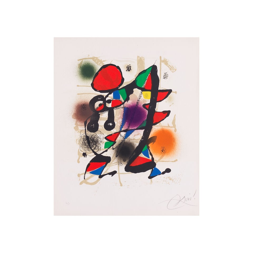 JOAN MIRÓ (1893-1983) Joan Miro Lithographe III, 1977 - suite complète signée (Mo... - 10