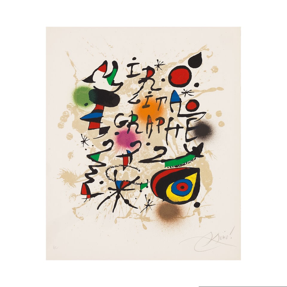 JOAN MIRÓ (1893-1983) Joan Miro Lithographe III, 1977 - suite complète signée (Mo... - 2