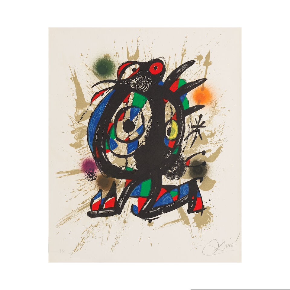 JOAN MIRÓ (1893-1983) Joan Miro Lithographe III, 1977 - suite complète signée (Mo... - 7