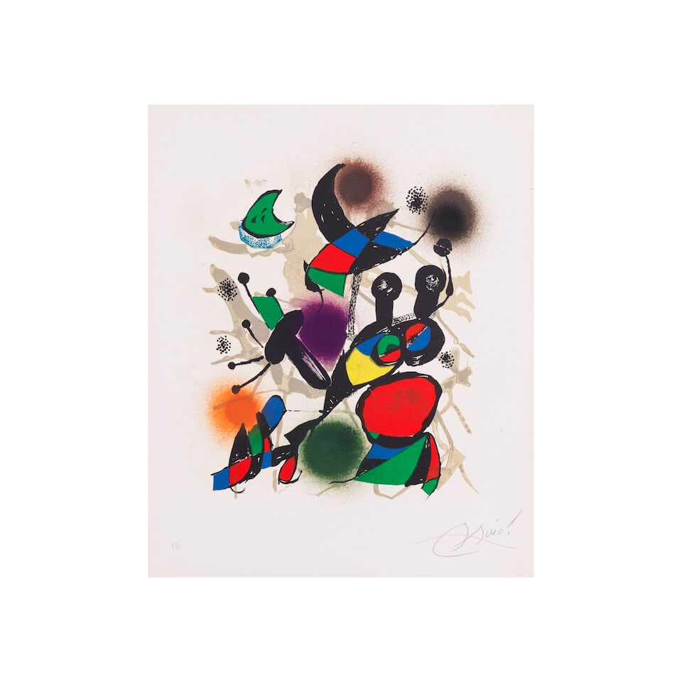 JOAN MIRÓ (1893-1983) Joan Miro Lithographe III, 1977 - suite complète signée (Mo... - 8