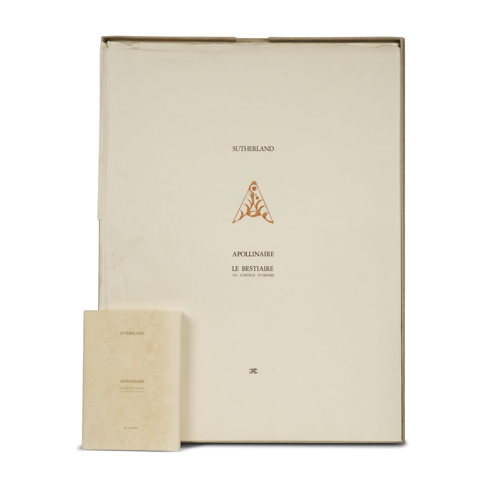 GRAHAM SUTHERLAND (1903-1980) Apollinaire Le Bestiaire ou cortège d'orphée, 1978-9 Por...: GRAHAM SUTHERLAND (1903-1980) Apollinaire Le Bestiaire ou cortège d'orphée, 1978-9 Portfolio comprenant 17 aquatintes, chacune imprimée en couleurs sur papier vélin, toutes