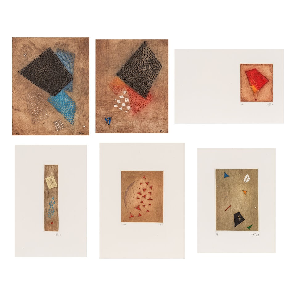 ARTHUR LUIZ PIZA (1928-2017) Ensemble de six gravures à la gouge en couleurs, circa 1993-20... (1 of 1)
