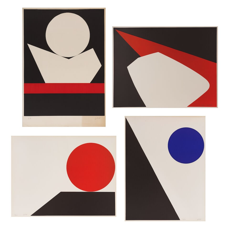 EMILE GILIOLI (1911-1977) Ensemble de quatre lithographies, circa 1970 Quatre épreuves en c... (1 of 5)