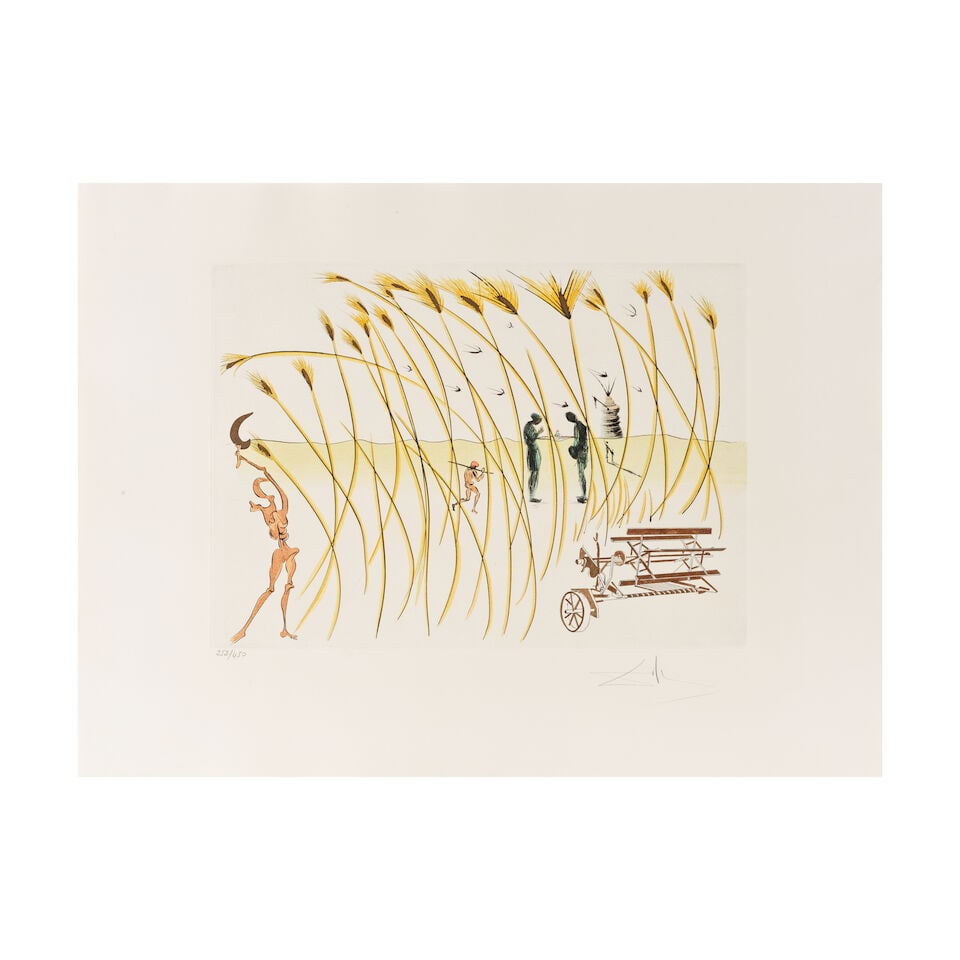 SALVADOR DALÍ (1904-1989) La Moissonneuse (The Combine-harvester), 1975 (Michler et Lö...: SALVADOR DALÍ (1904-1989) La Moissonneuse (The Combine-harvester), 1975 (Michler et Löpsinger, 819; Field, 75-8J) Tirée de la série Hommage à Leonardo da Vinci (American