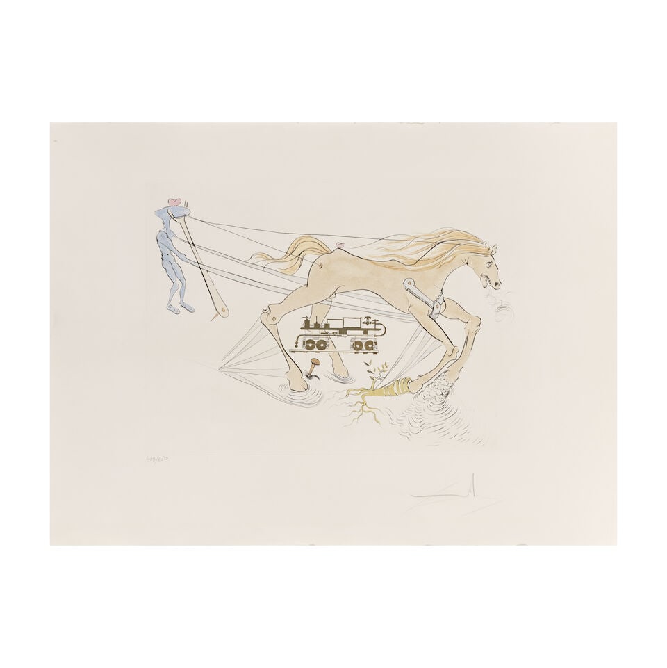 SALVADOR DALÍ (1904-1989) Le frein hydraulique, 1975 (Michler et Löpsinger, 816; Field... (1 of 1)
