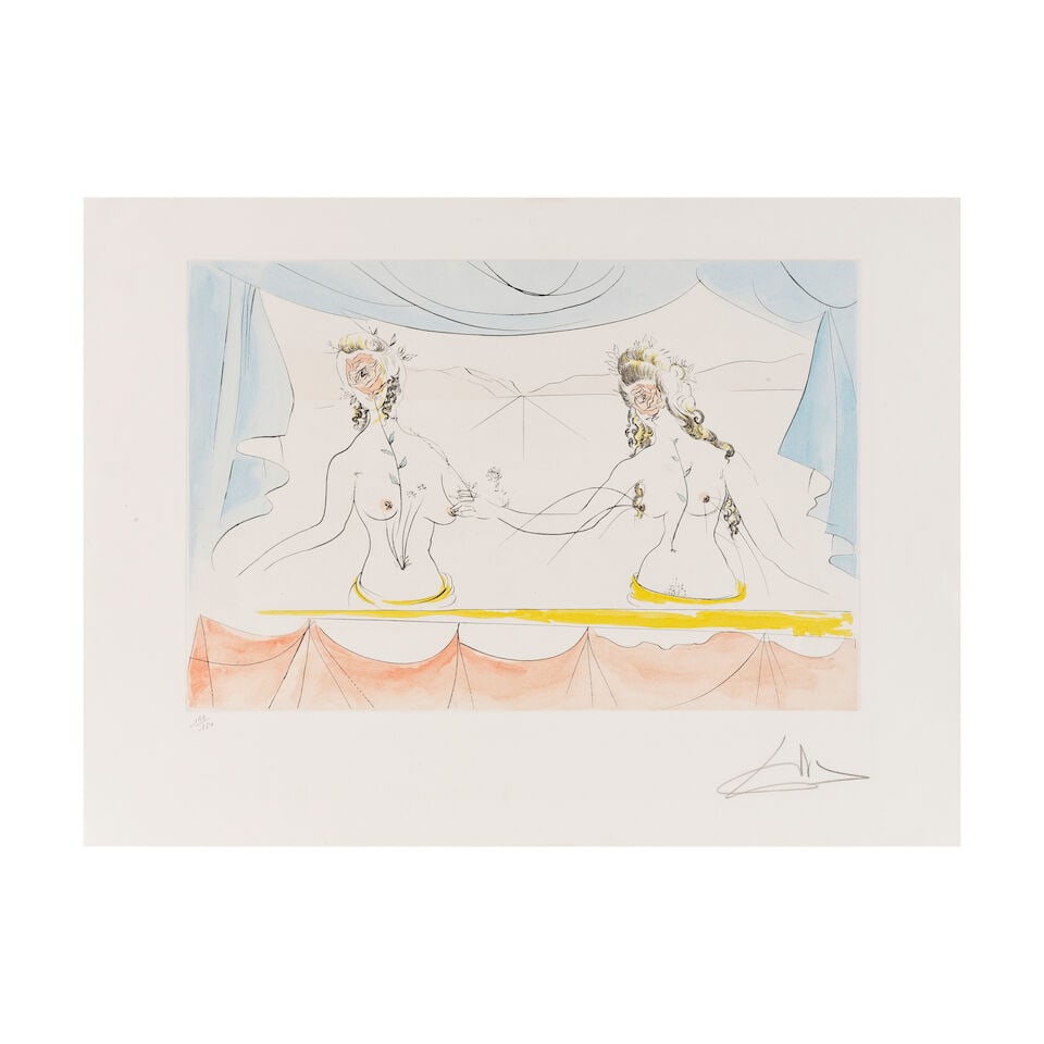 SALVADOR DALÍ (1904-1989) Les Dames de la Renaissance (Ladies of the Renaissance), 1971 (Mi...: SALVADOR DALÍ (1904-1989) Les Dames de la Renaissance (Ladies of the Renaissance), 1971 (Michler et Löpsinger, 482; Field, 71-8C) Tirée de la série Suite mythologique nouvelle