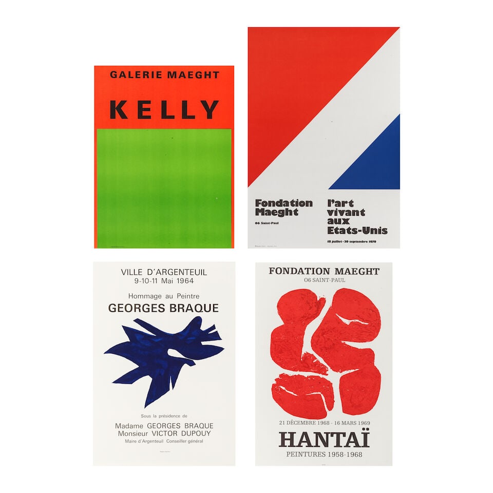 SIMON HANTAI (1922-2008), ELLSWORTH KELLY (1923-2015) ET GEORGES BRAQUE (1882-1963) Ensemble de ... (1 of 1)