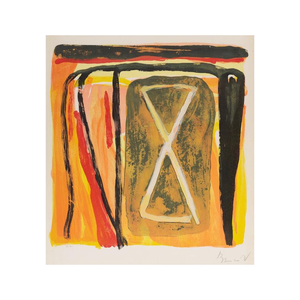 BRAM VAN VELDE (1895-1981) Sans titre, 1975 (Rivière, 212)Lithographie en six couleursSign&...: BRAM VAN VELDE (1895-1981) Sans titre, 1975 (Rivière, 212) Lithographie en six couleurs Signée et justifiée EA (400 épreuves numérotées) 66 x 60,3 cm Color lithograph in