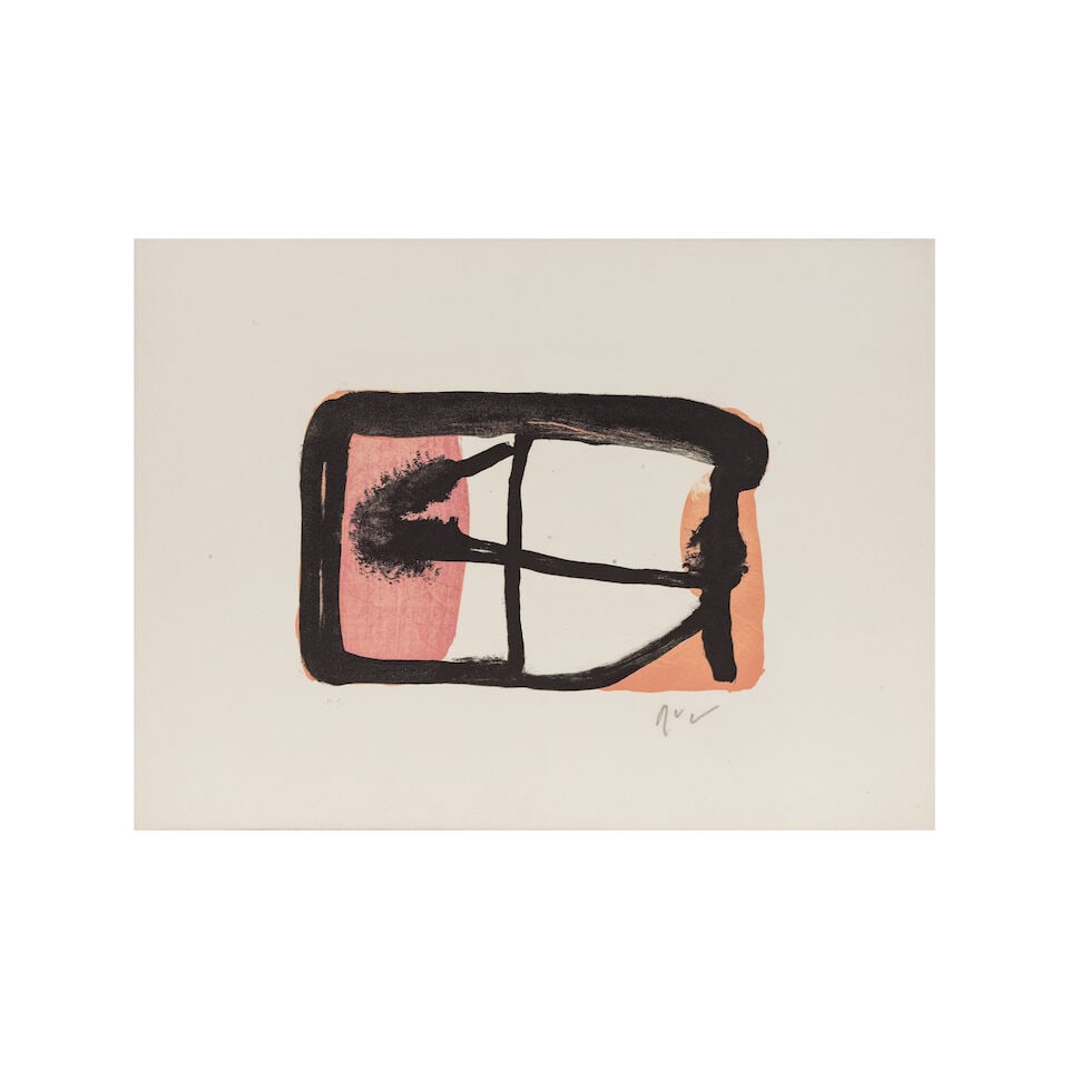 BRAM VAN VELDE (1895-1981) Partage, 1980 (Rivière, 357)Lithographie, en quatre couleurs, su...: BRAM VAN VELDE (1895-1981) Partage, 1980 (Rivière, 357) Lithographie, en quatre couleurs, sur vélin d'Arches Signée du monogramme et justifiée HC (100 épreuves numérot