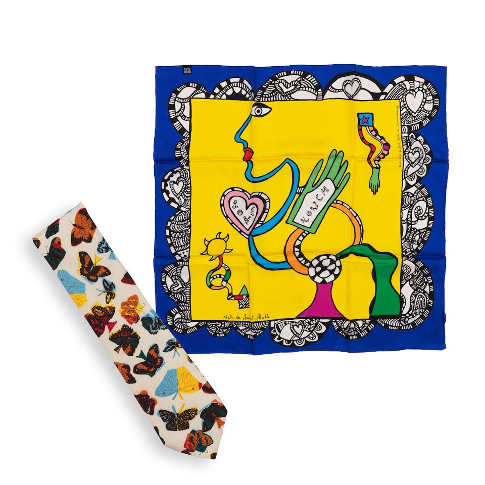 NIKI DE SAINT PHALLE (1930-2002) Foulard en soie, 2000 Foulard signé dans le motif Edit... (1 of 1)