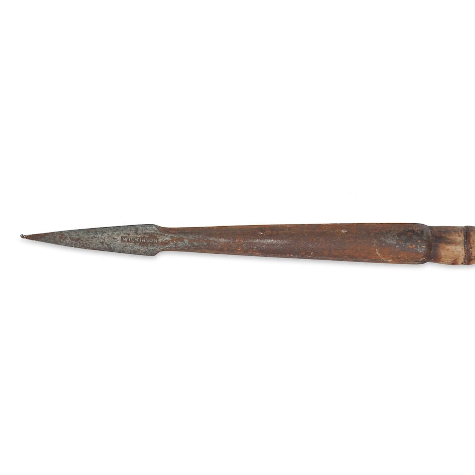 A hardwood pole staff of Sir William Maxwell of Monreith - 5