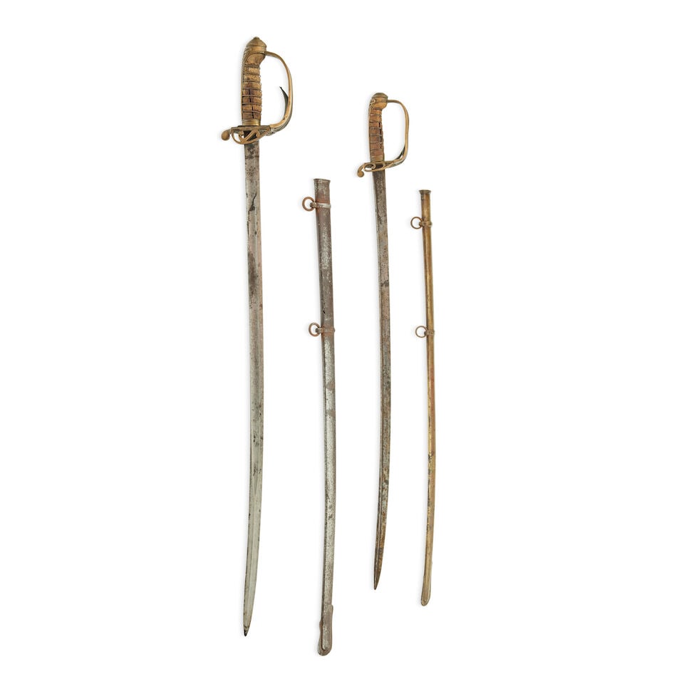 An 1845 Pattern Infantry Officer's sword for the Galloway Rifles: An 1845 Pattern Infantry Officer's sword for the Galloway Rifles 19th century Of regulation pattern, the blade etched on one side with foliate scrolls, crowned 'VR' cypher and 'Galloway Rifles' with
